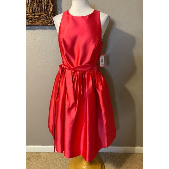 Isaac Mizrahi 10 Red A Line Pocket Dress Sleeveless Career Church Party $159 NWT - Picture 6 of 13